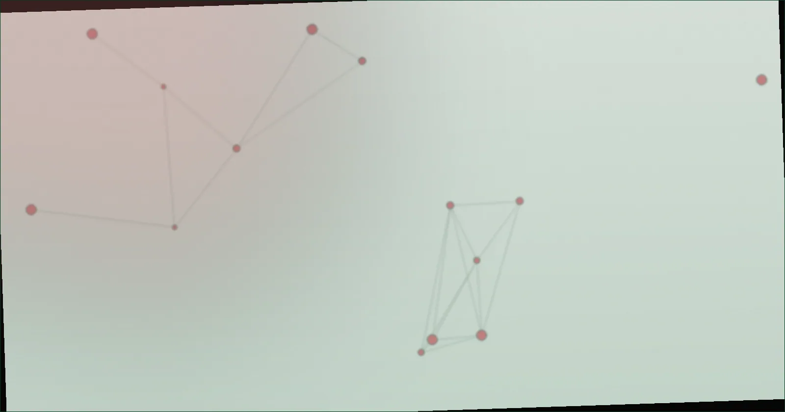 Deep green constellation pattern suggesting scattered trial performances