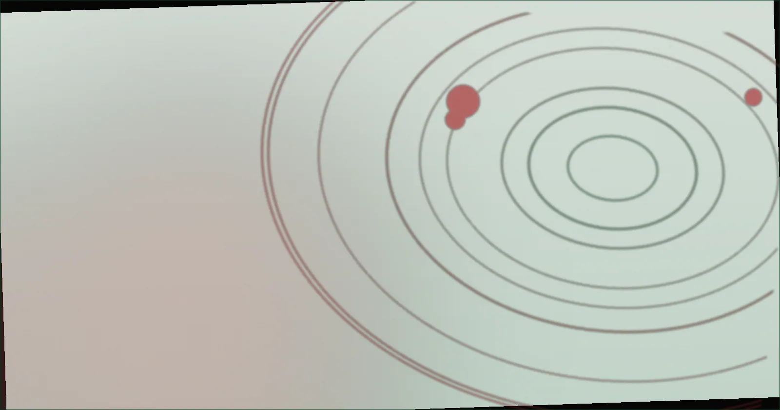 Charcoal orbit pattern suggesting an underused side of the pitch